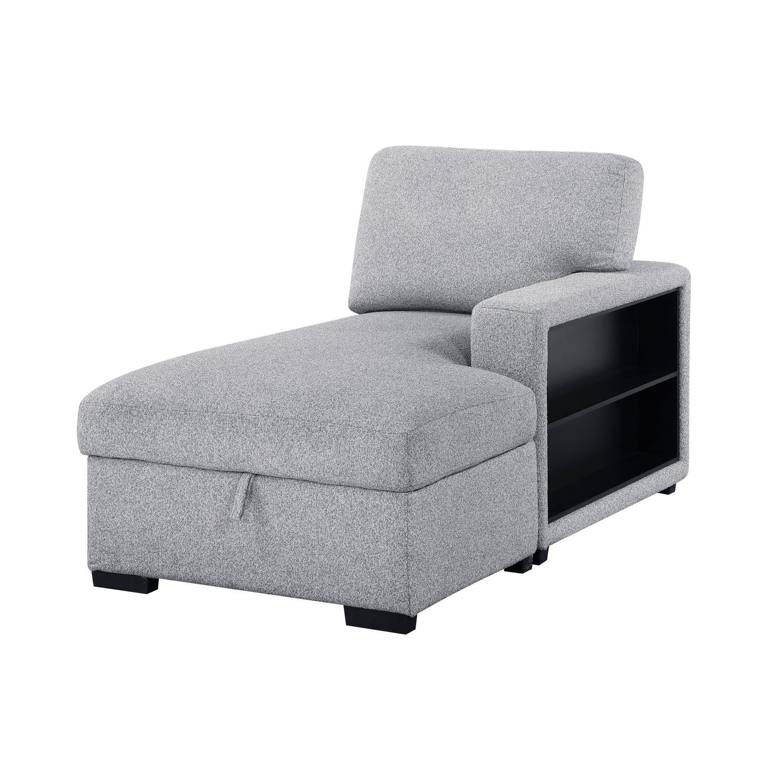 9630GY*32LRC (3)Sectional with Right Chaise, Pull-out Bed and Hidden Storages, Charging Ports - 9630GY*32LRC
