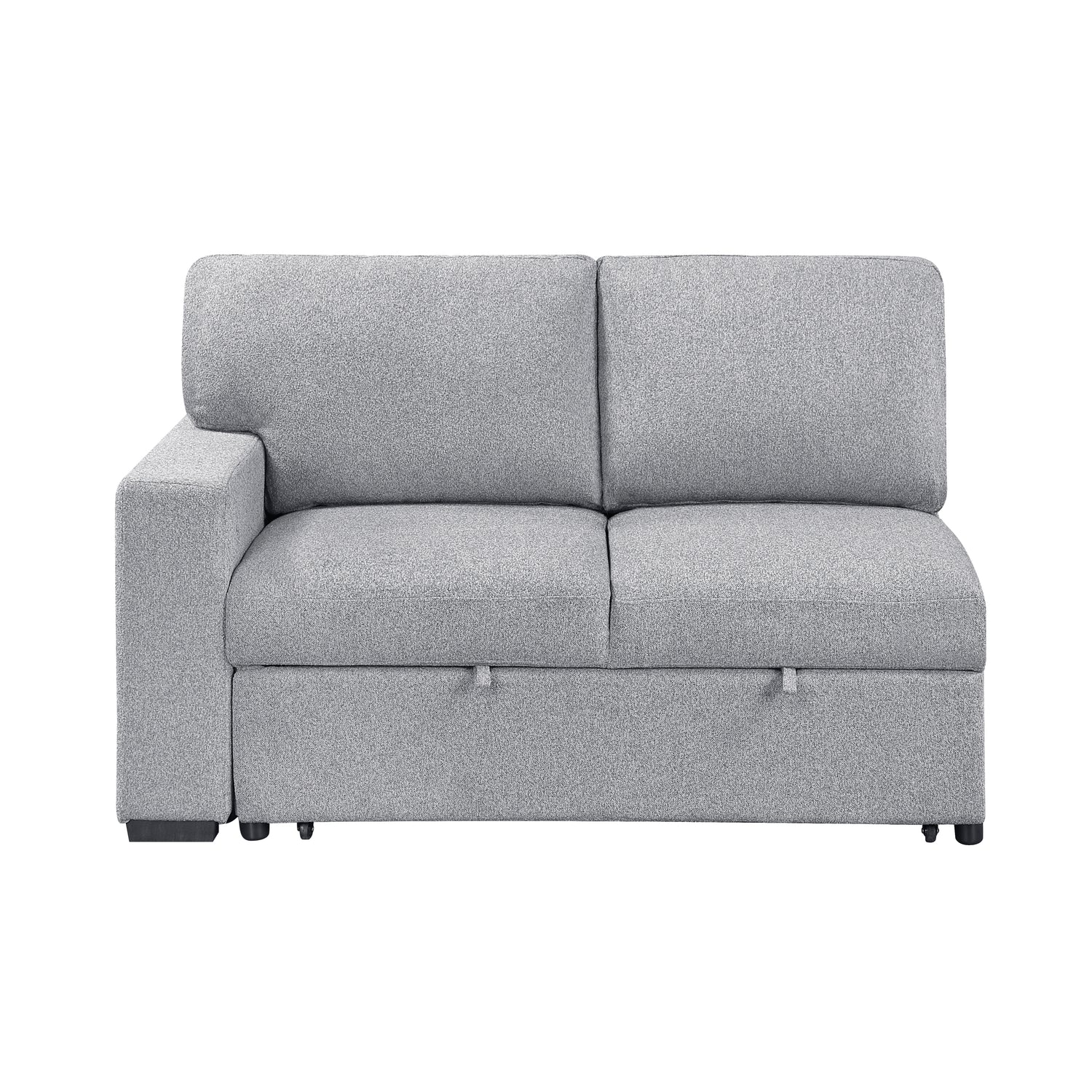 9630GY*32LRC (3)Sectional with Right Chaise, Pull-out Bed and Hidden Storages, Charging Ports - 9630GY*32LRC