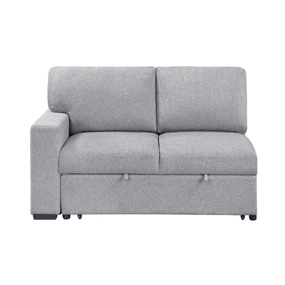 9630GY*32LRC (3)Sectional with Right Chaise, Pull-out Bed and Hidden Storages, Charging Ports - 9630GY*32LRC
