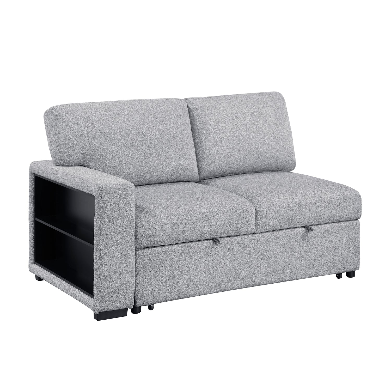 9630GY*32LRC (3)Sectional with Right Chaise, Pull-out Bed and Hidden Storages, Charging Ports - 9630GY*32LRC