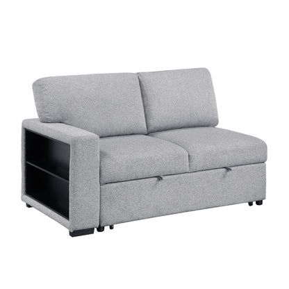 9630GY*32LRC (3)Sectional with Right Chaise, Pull-out Bed and Hidden Storages, Charging Ports - 9630GY*32LRC