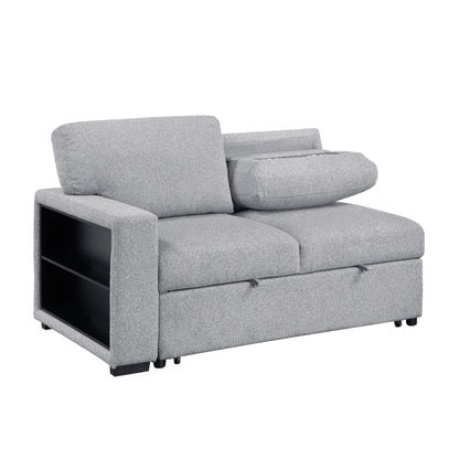 9630GY*32LRC (3)Sectional with Right Chaise, Pull-out Bed and Hidden Storages, Charging Ports - 9630GY*32LRC