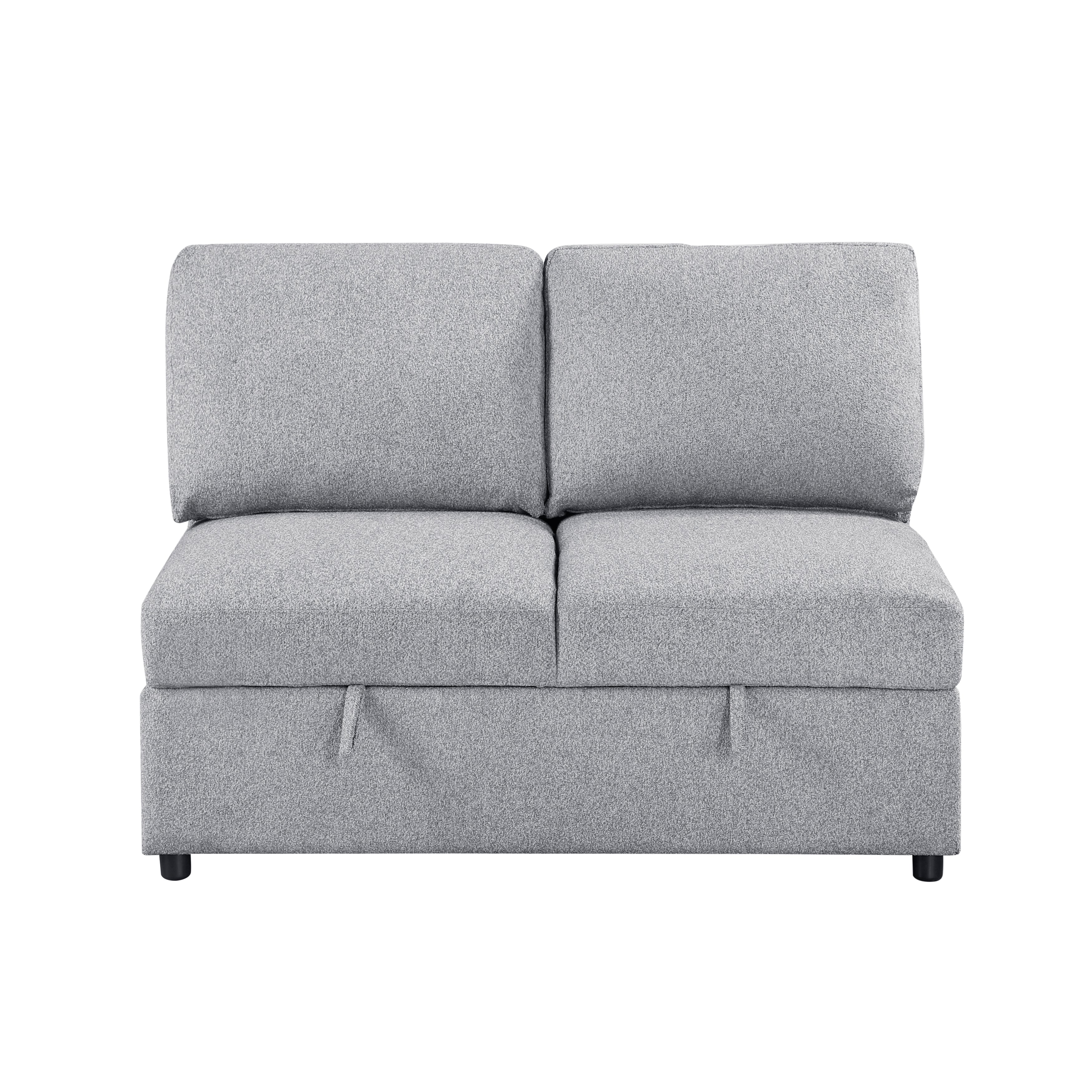 9630GY*32LRC (3)Sectional with Right Chaise, Pull-out Bed and Hidden Storages, Charging Ports - 9630GY*32LRC