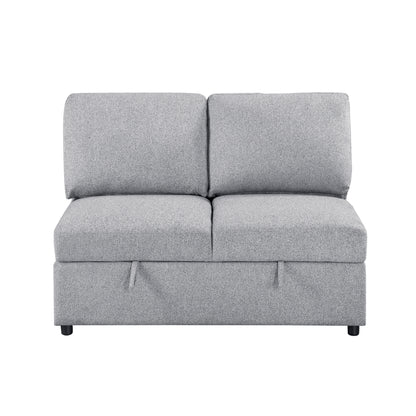 9630GY*32LRC (3)Sectional with Right Chaise, Pull-out Bed and Hidden Storages, Charging Ports - 9630GY*32LRC