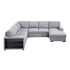 9630GY*42LRC (4)Sectional with Right Chaise, Pull-out Bed and Hidden Storages, Charging Ports - 9630GY*42LRC