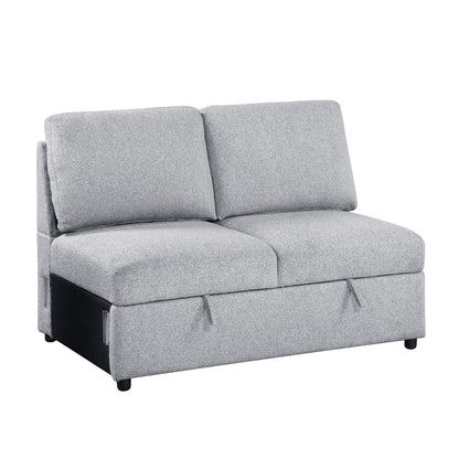 9630GY*42LRC (4)Sectional with Right Chaise, Pull-out Bed and Hidden Storages, Charging Ports - 9630GY*42LRC