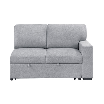 9630GY*42LRC (4)Sectional with Right Chaise, Pull-out Bed and Hidden Storages, Charging Ports - 9630GY*42LRC