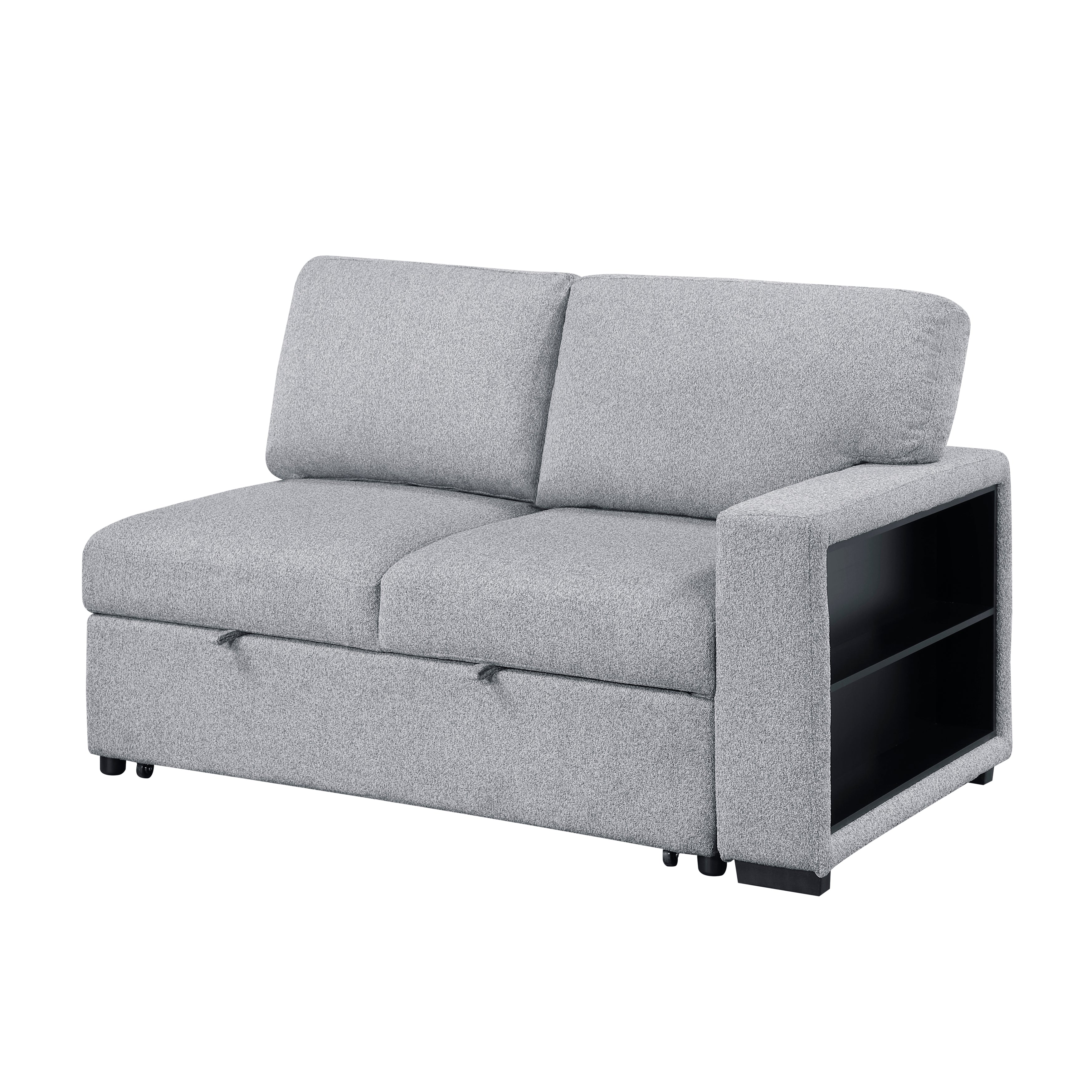9630GY*4LC2R (4)Sectional with Left Chaise, Pull-out Bed and Hidden Storages, Charging Ports - 9630GY*4LC2R