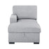 9630GY-LC Left Side Chaise with Hidden Storage, 2-Seater&
