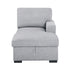 9630GY-RC Right Side Chaise with Hidden Storage, 2-Seater&