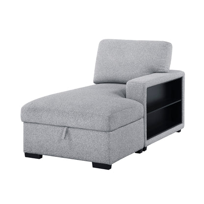 9630GY-RC Right Side Chaise with Hidden Storage, 2-Seater&