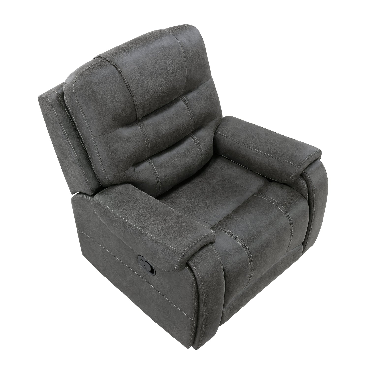 Oberon Dark Gray Double Reclining Living Room Set from Homelegance - Luna Furniture