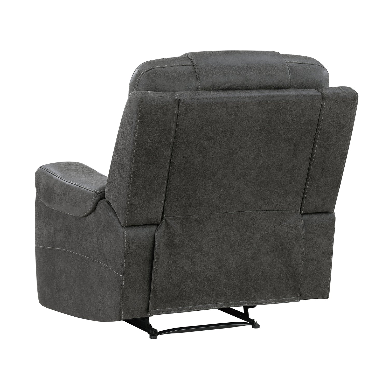 Oberon Dark Gray Double Reclining Living Room Set from Homelegance - Luna Furniture