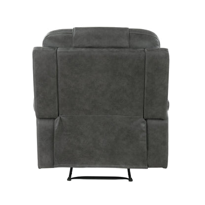 Oberon Dark Gray Double Reclining Living Room Set from Homelegance - Luna Furniture