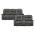 9634DGY*2 2pc Set: Sofa, Love - 9634DGY*2