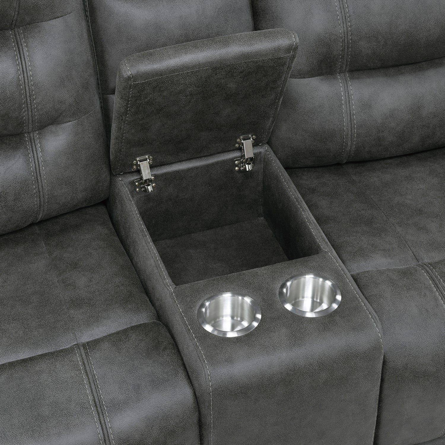 9634DGY*2 2pc Set: Sofa, Love - 9634DGY*2