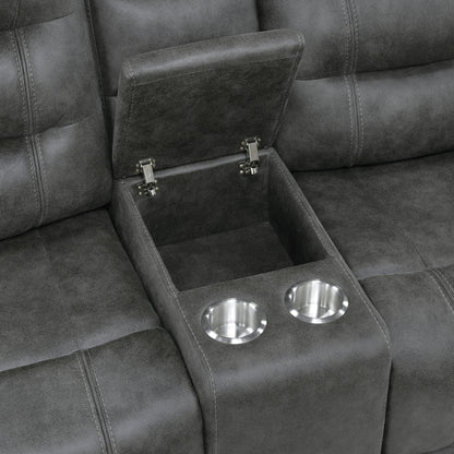 9634DGY*2 2pc Set: Sofa, Love - 9634DGY*2