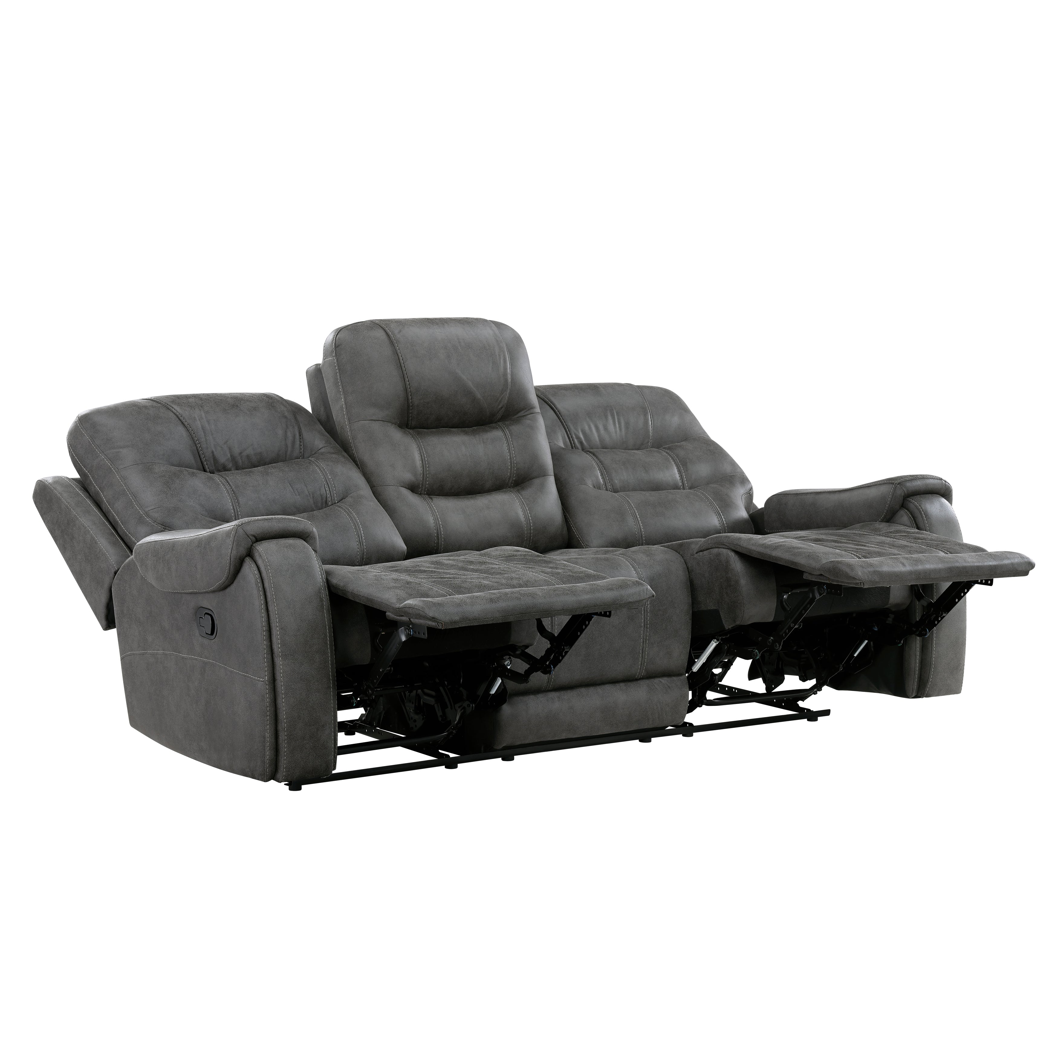 9634DGY*2 2pc Set: Sofa, Love - 9634DGY*2