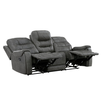 9634DGY*2 2pc Set: Sofa, Love - 9634DGY*2