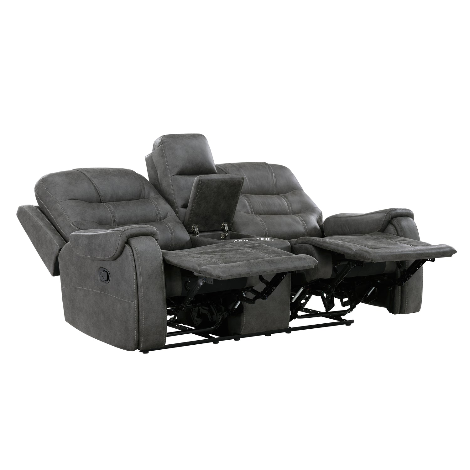 9634DGY*2 2pc Set: Sofa, Love - 9634DGY*2