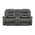 9634DGY-2 Double Reclining Love Seat with Center Console - 9634DGY-2