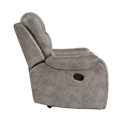 Oberon Grayish Brown Double Reclining Living Room Set from Homelegance - Luna Furniture