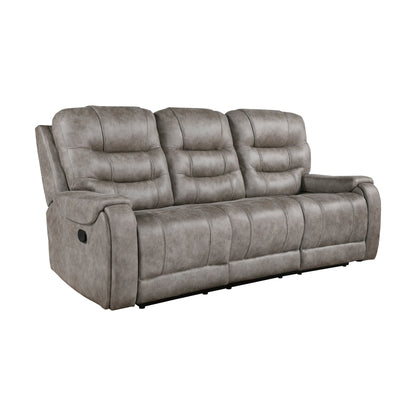 Oberon Grayish Brown Double Reclining Living Room Set from Homelegance - Luna Furniture