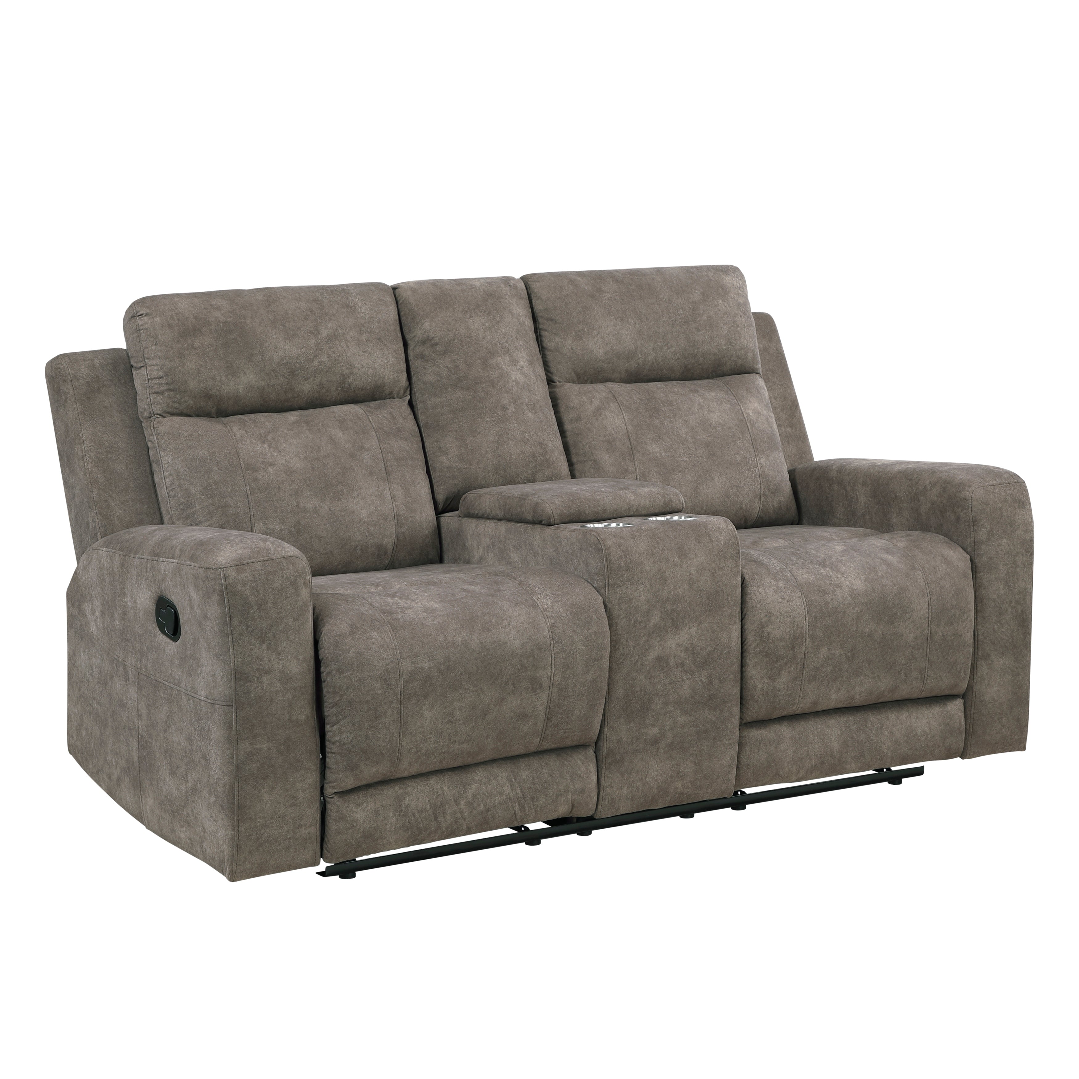 9635BR-2 Double Reclining Love Seat with Center Console - 9635BR-2