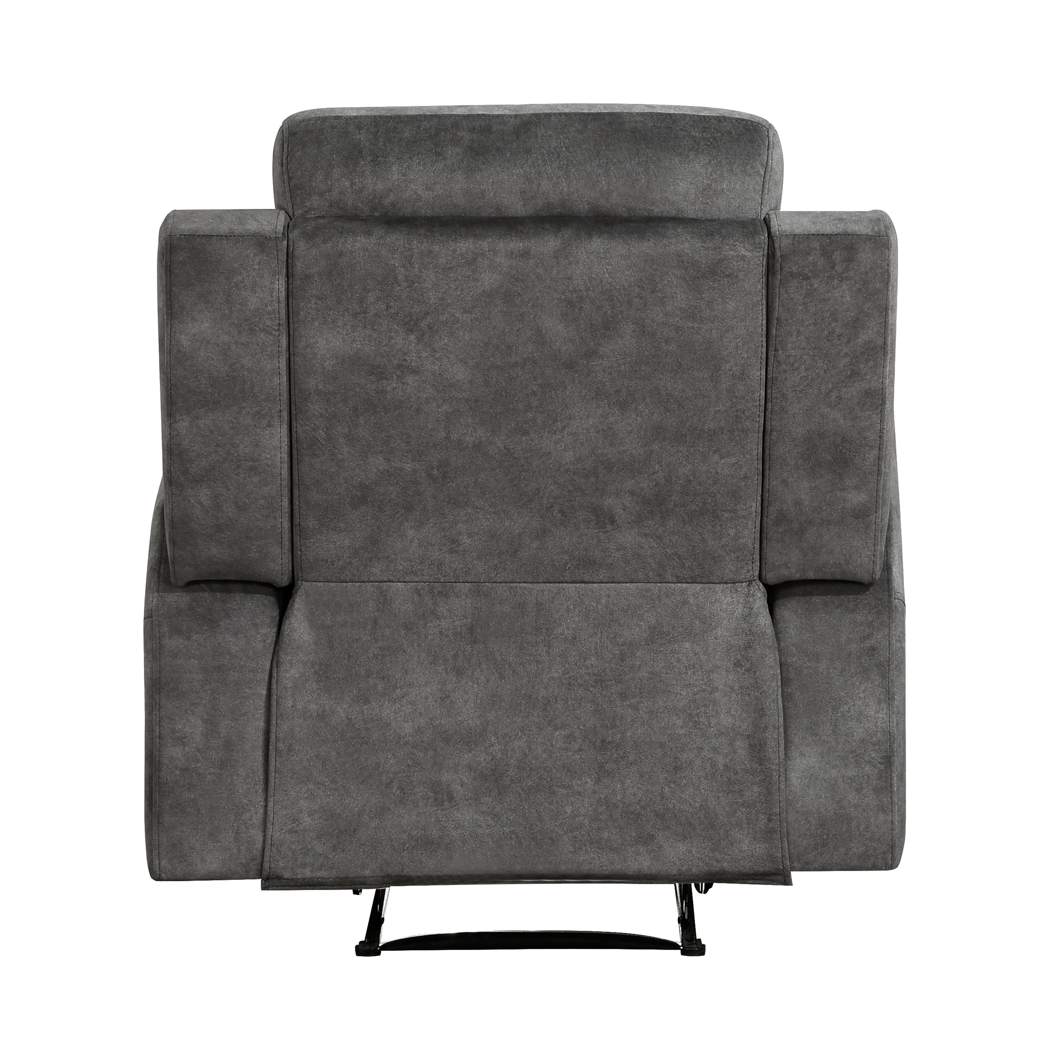 Muncie Brownish Gray Double Reclining Living Room Set from Homelegance - Luna Furniture