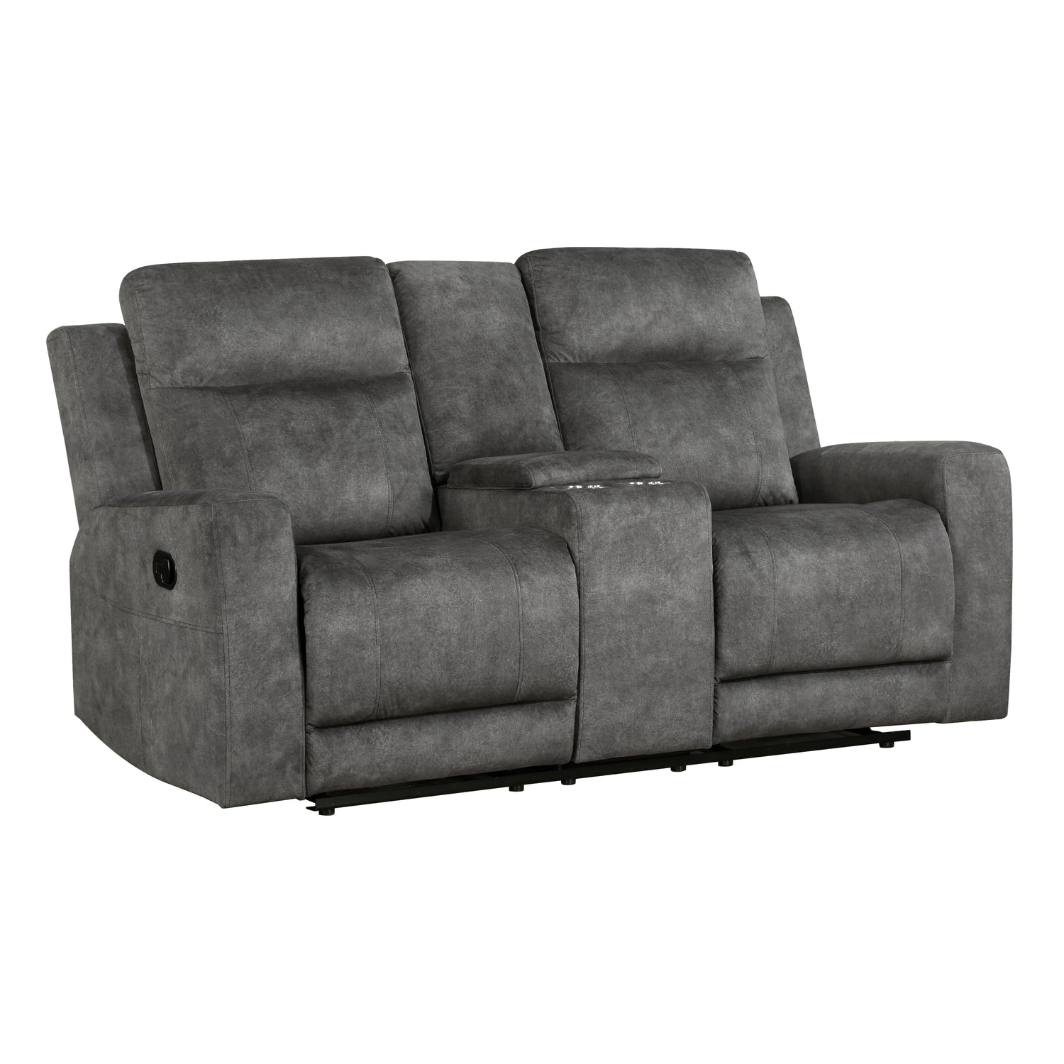 9635DG-2 Double Reclining Love Seat with Center Console - 9635DG-2