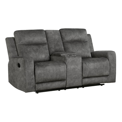9635DG-2 Double Reclining Love Seat with Center Console - 9635DG-2