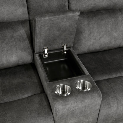 9635DG-2 Double Reclining Love Seat with Center Console - 9635DG-2