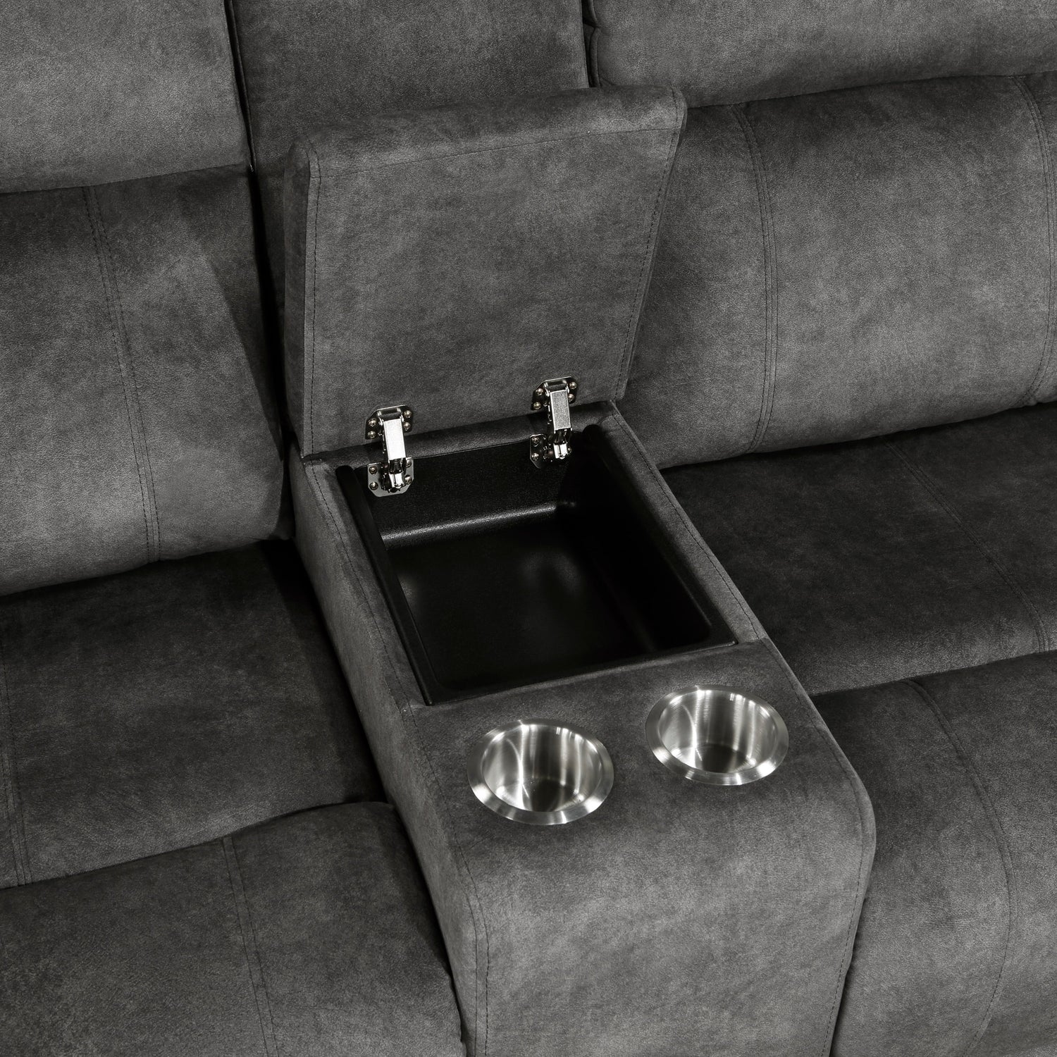 Muncie Brownish Gray Double Reclining Living Room Set from Homelegance - Luna Furniture