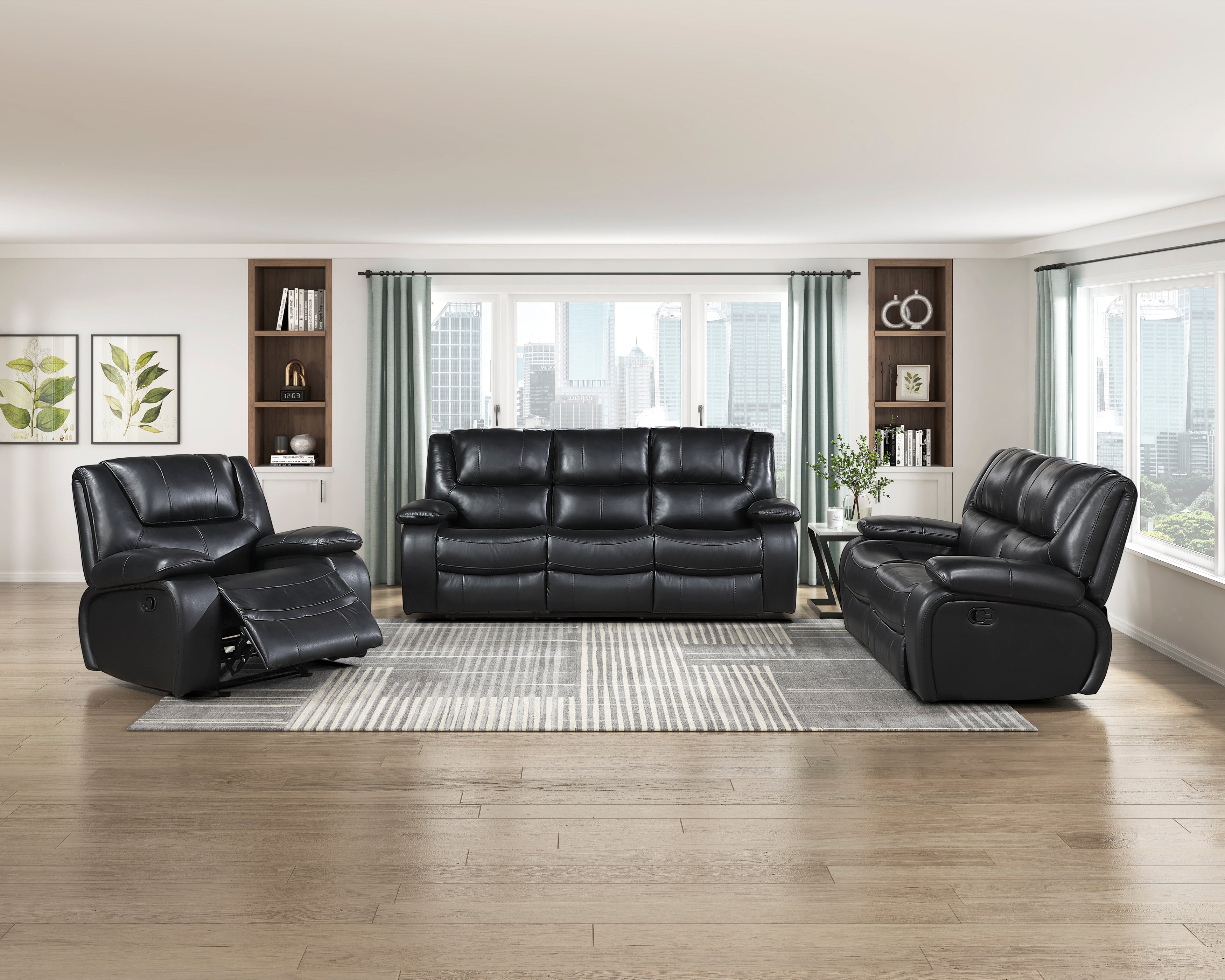 9639BK-1 Glider Reclining Chair - 9639BK-1