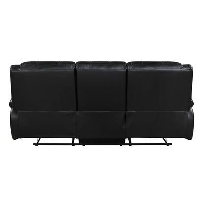 9639BK*2 2pc Set: Sofa, Love - 9639BK*2