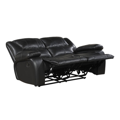 9639BK*2 2pc Set: Sofa, Love - 9639BK*2