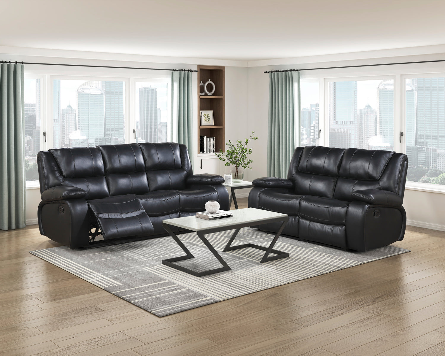9639BK-3 Double Reclining Sofa - 9639BK-3