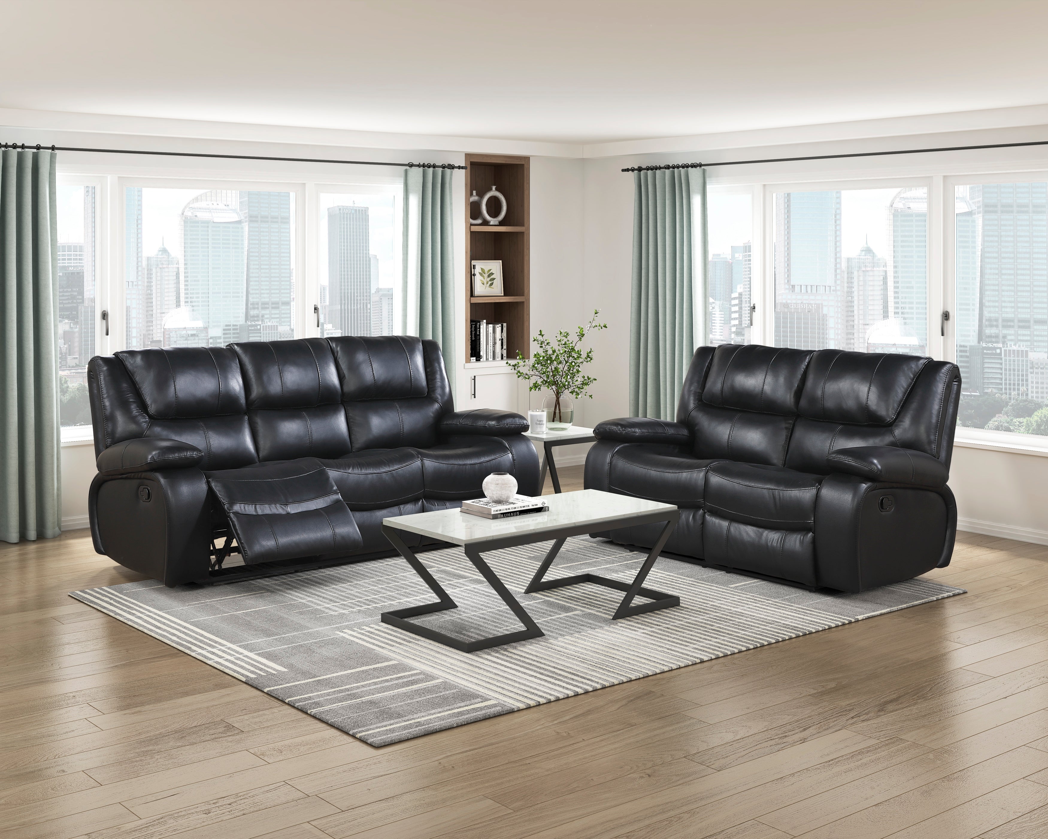 9639BK-3 Double Reclining Sofa - 9639BK-3