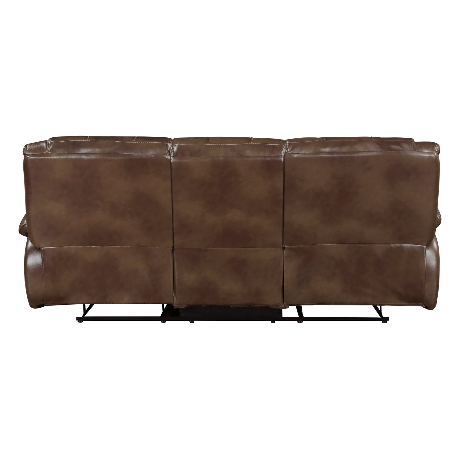Ellicott Brown Leather Double Reclining Living Room Set from Homelegance - Luna Furniture