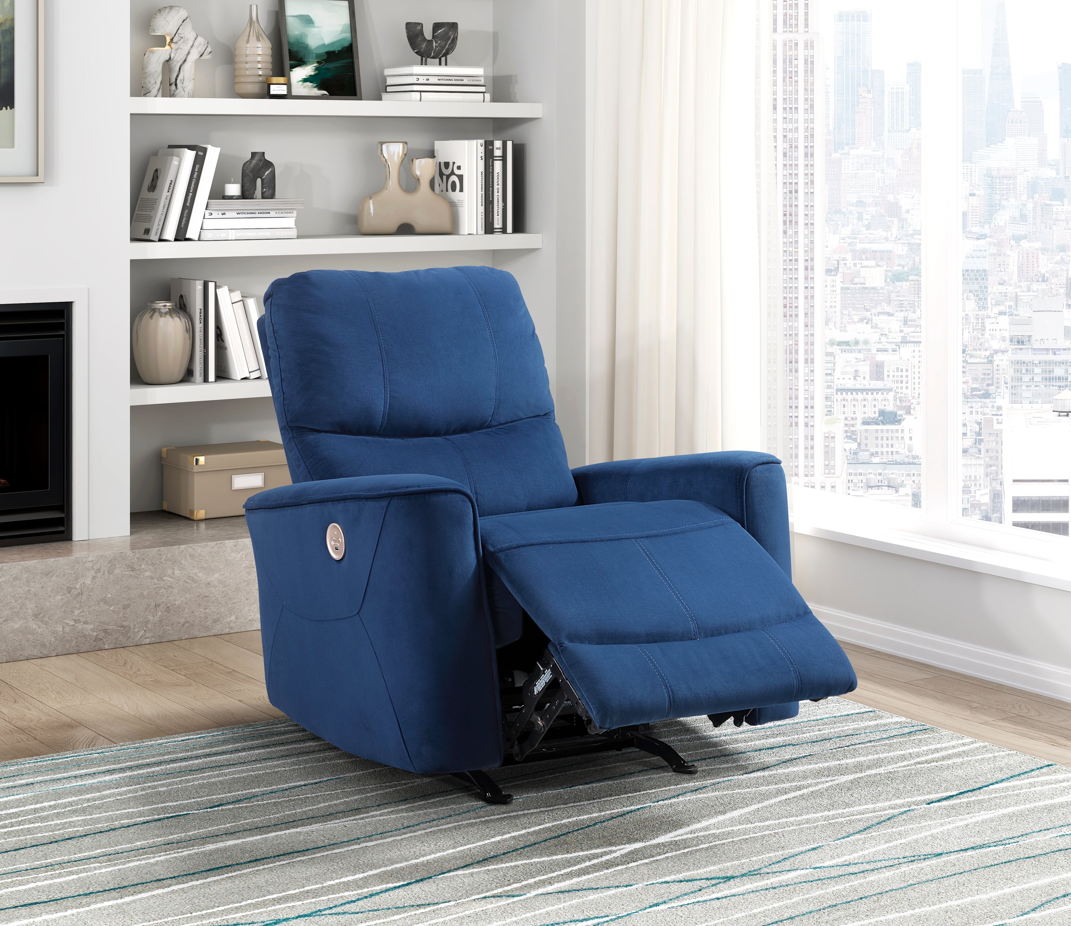 9645NV-1PW Power Rocker Reclining Chair - 9645NV-1PW