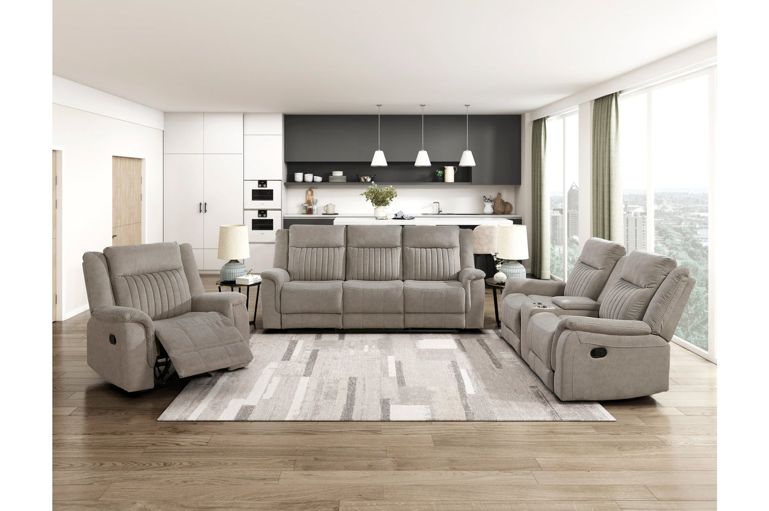 Dean Dove Double Reclining Living Room Set from Homelegance - Luna Furniture