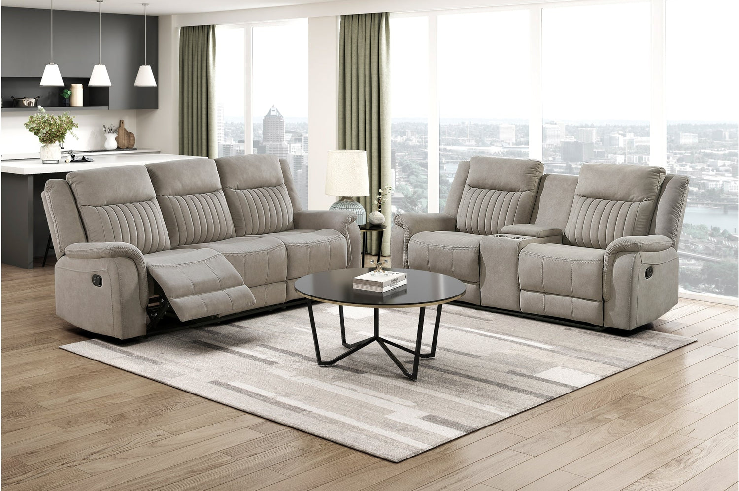 Dean Dove Double Reclining Living Room Set from Homelegance - Luna Furniture