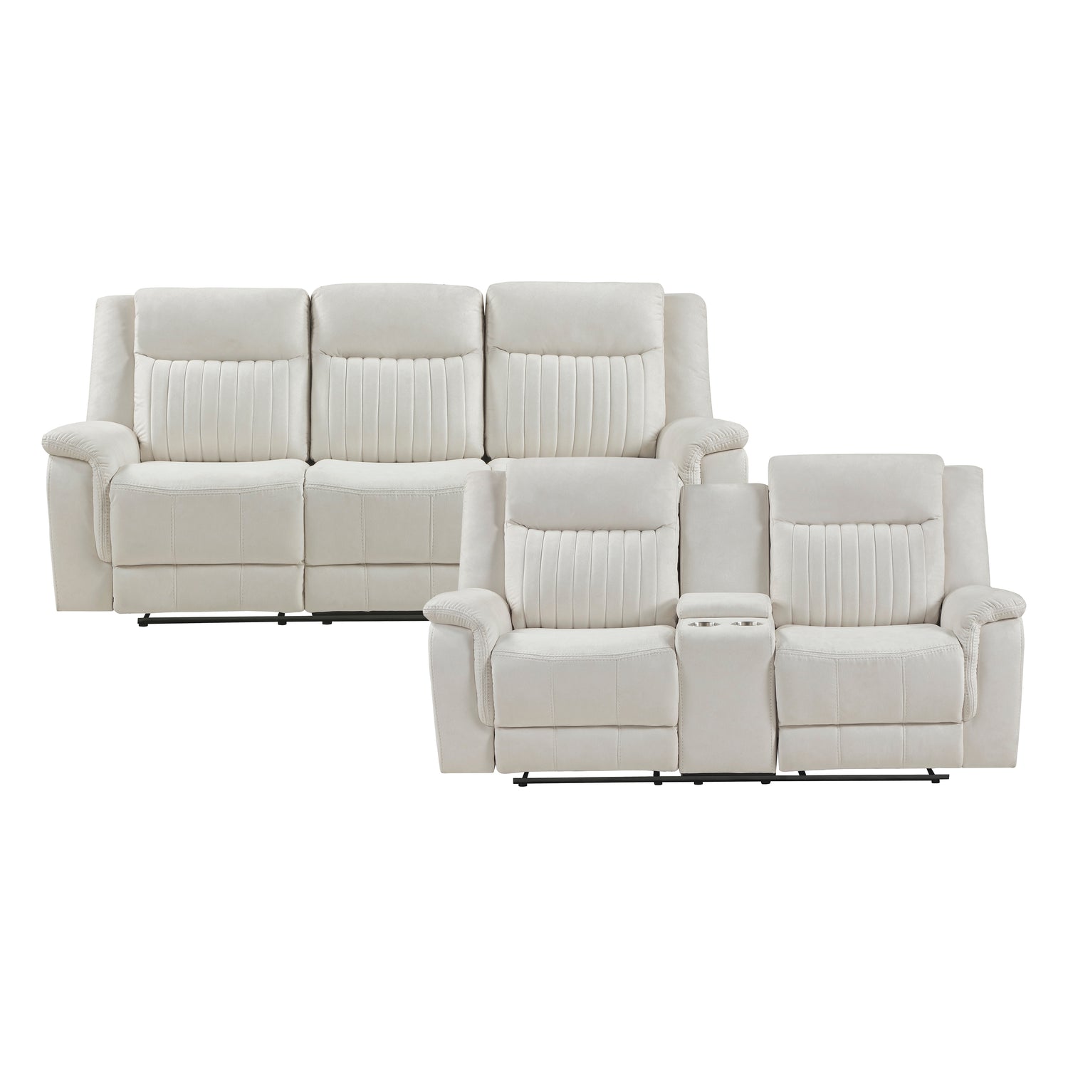 9646BE*2 2pc Set: Sofa, Love - 9646BE*2