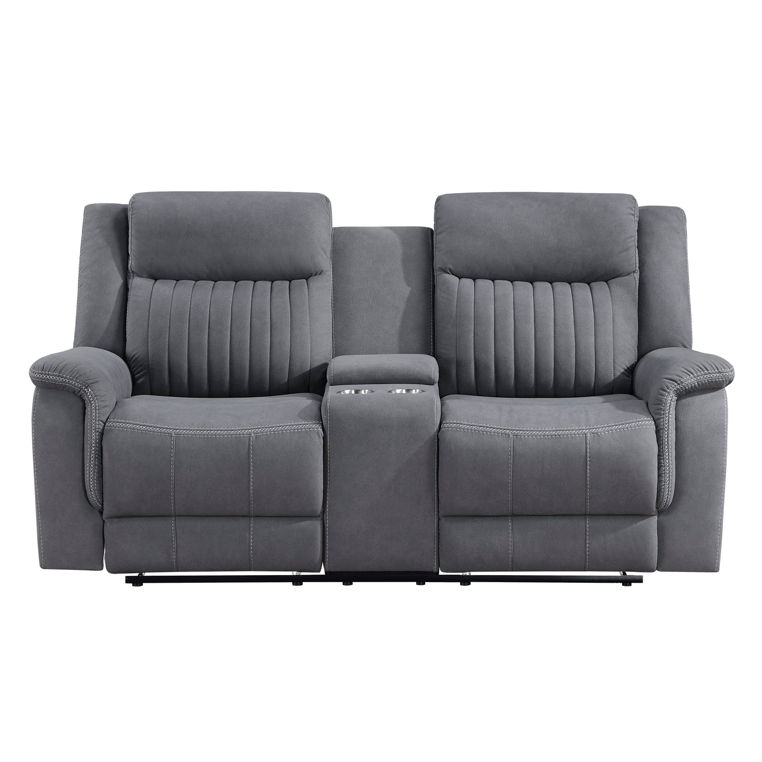 9646GY*2 2pc Set: Sofa, Love - 9646GY*2