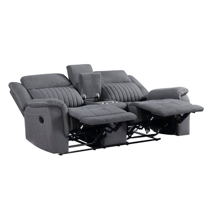 9646GY*2 2pc Set: Sofa, Love - 9646GY*2