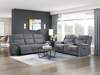 Dean Gray Double Reclining Living Room Set from Homelegance - Luna Furniture