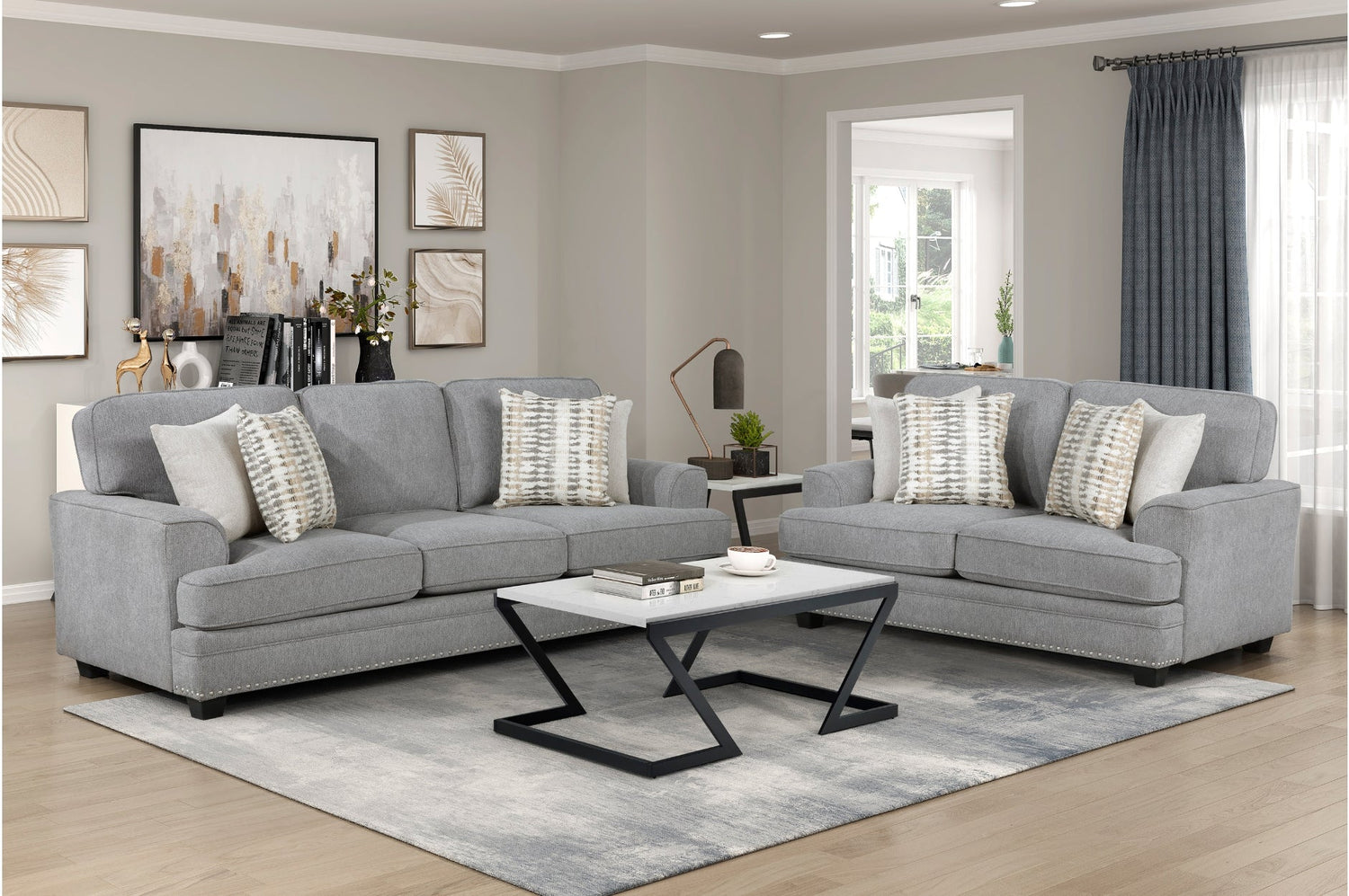 Bradford Gray Living Room Set from Homelegance - Luna Furniture