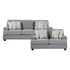 9648GY*2 2pc Set: Sofa, Love - 9648GY*2