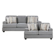 9648GY*2 2pc Set: Sofa, Love - 9648GY*2