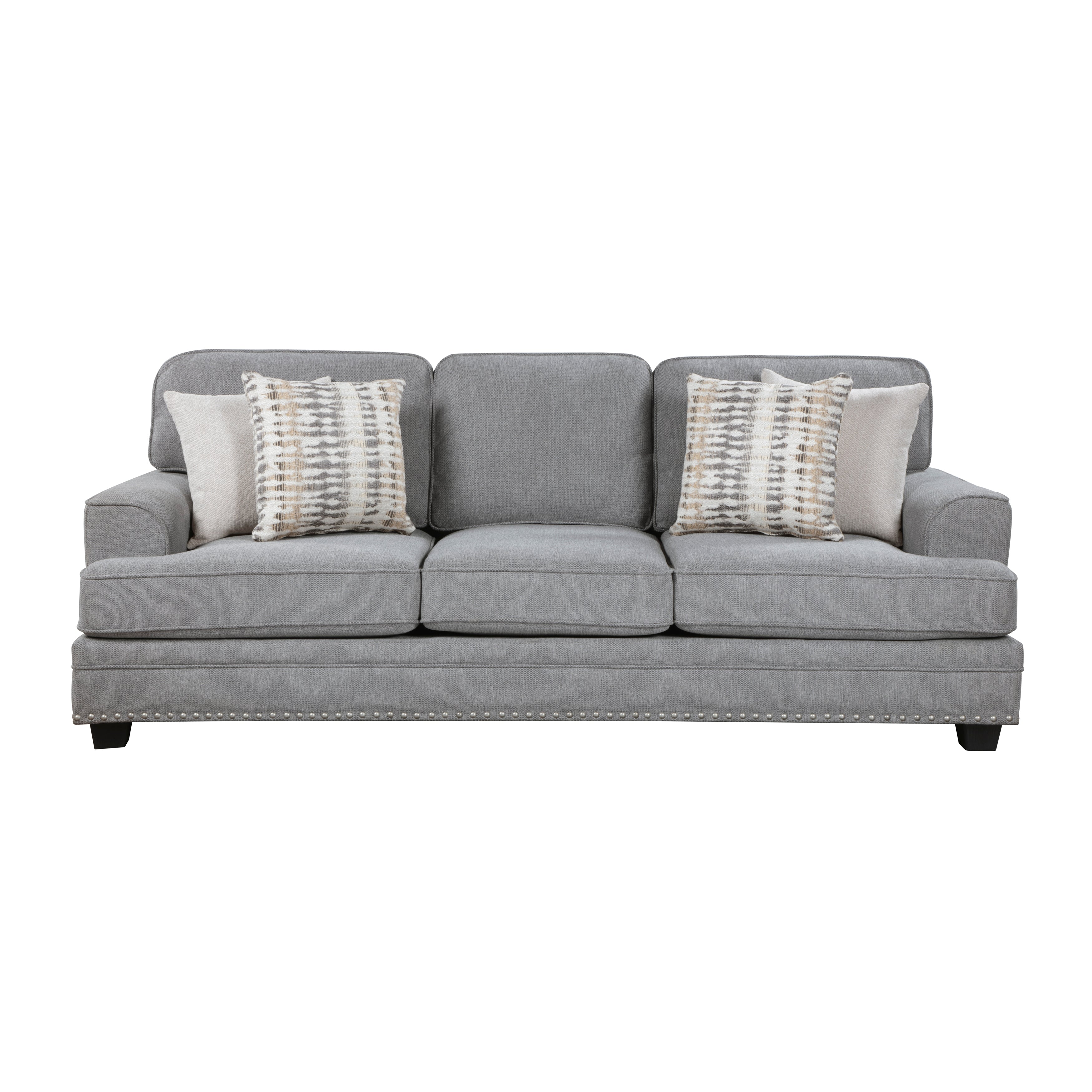 9648GY*2 2pc Set: Sofa, Love - 9648GY*2